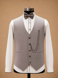 Luxury Ivory Embellished Three-Piece Suit for Men with Embroidered Shawl Lapel | Premium Wedding, Reception & Groom Formal Wear