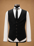 Luxury Black Three-Piece Tuxedo Suit for Men with Satin Shawl Lapel | Premium Wedding, Reception & Black-Tie Formal Wear