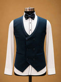Luxury Midnight Blue Designer Tuxedo Suit for Men with Embellished Shoulders | Premium Wedding Reception & Black Tie Formal Suit