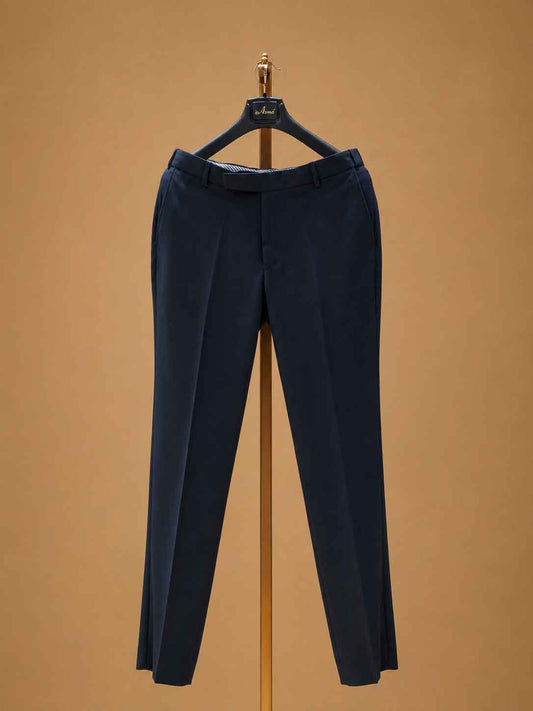 Men's navy blue designer three-piece suit - view 2