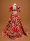 Royal Red Designer Bridal Lehenga with Heritage Embroidery & Embellished Dupatta