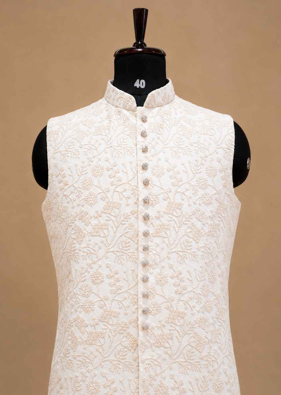 Premium Sage Green Embroidered Indo-Western Sherwani Set for Men | Wedding & Reception Wear