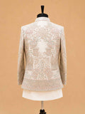 Luxury Ivory & Champagne Embroidered Indo-Western Sherwani Set for Men | Designer Wedding & Reception Wear