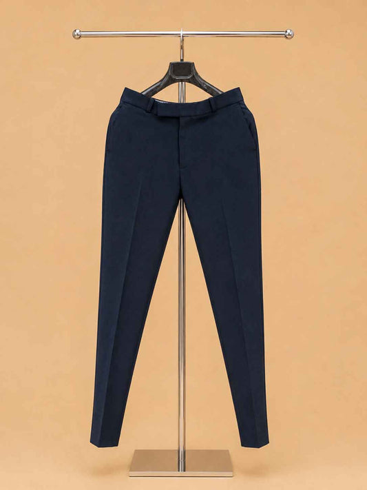 Men's midnight blue embroidered tuxedo suit - view 2