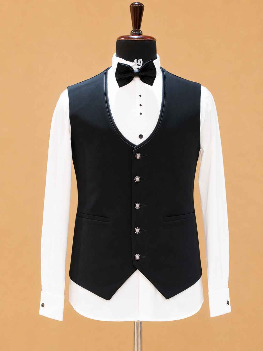Luxury Black Embellished Tuxedo Suit for Men | Premium Designer Wedding, Reception & Black Tie Wear