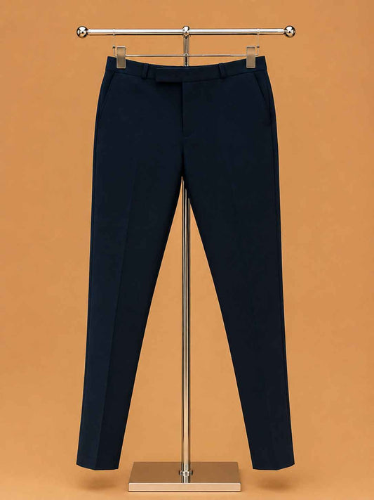Men's navy blue embroidered tuxedo suit - view 2