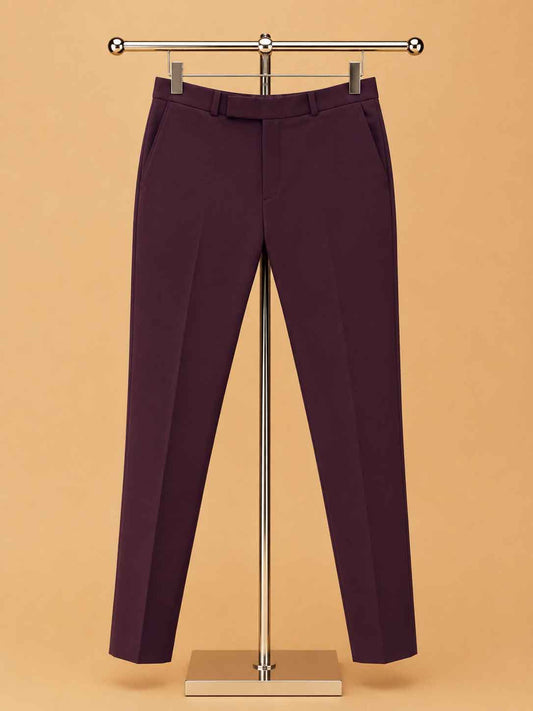 Men's burgundy embellished tuxedo suit - view 2