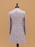Men's Pastel Pink Jacquard Sherwani for Wedding & Reception | Designer Indo-Western Sherwani