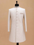 Men's Pista Green Jacquard Sherwani Set with Dhoti Pants | Premium Designer Wedding Ethnic Wear
