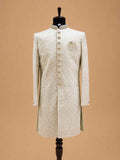 Men's Pista Green Embroidered Sherwani Set | Premium Designer Wedding & Groom Ethnic Wear
