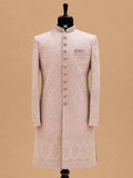 Men's Blush Pink Embroidered Sherwani Set | Premium Designer Wedding & Groom Ethnic Wear