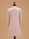 Men's Blush Pink Embroidered Sherwani Set | Premium Designer Wedding & Groom Ethnic Wear