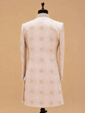 Blush Pink Jacquard Sherwani Set for Men – Premium Wedding & Groom Ethnic Wear