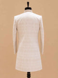 Men's Ivory Jacquard Sherwani Set for Wedding & Reception | Premium Designer Ethnic Wear