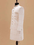 Men's Ivory Jacquard Sherwani Set for Wedding & Reception | Premium Designer Ethnic Wear