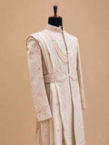 Men's Blush Pink Embroidered Sherwani Set with Stole | Premium Designer Groom Wedding Wear