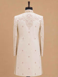 Men's Blush Pink Embroidered Sherwani Set with Stole | Premium Designer Groom Wedding Wear