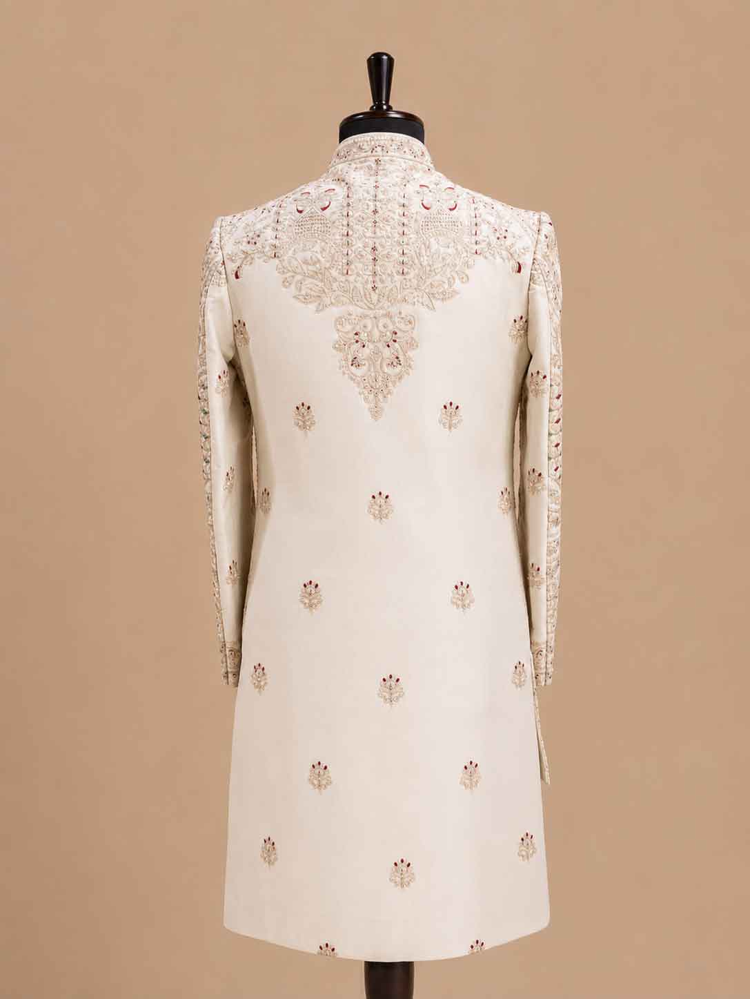 Men's Gold Embroidered Sherwani Set | Premium Designer Wedding & Groom Wear