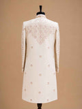 Men's Cream Embroidered Sherwani Set with Stole | Premium Designer Wedding & Groom Wear