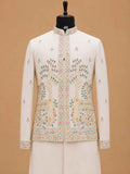Men's Pista Kurta Pajama with Designer Embroidered Jacket | Premium Festive & Wedding Ethnic Wear