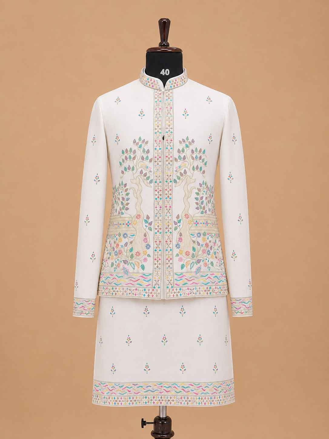 Men's Pista Kurta Pajama with Designer Embroidered Jacket | Premium Festive & Wedding Ethnic Wear