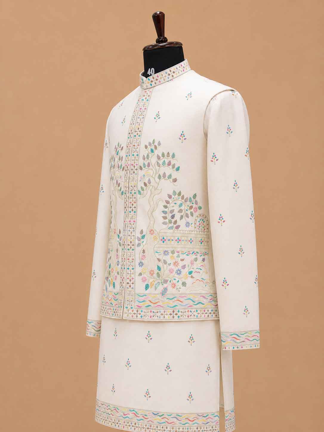 Men's Pista Kurta Pajama with Designer Embroidered Jacket | Premium Festive & Wedding Ethnic Wear