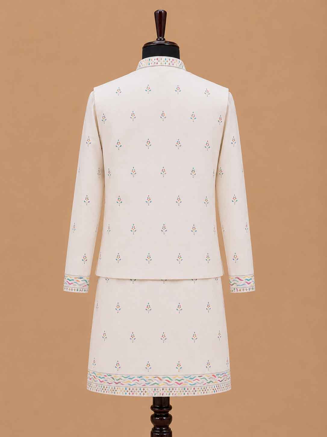 Men's Pista Kurta Pajama with Designer Embroidered Jacket | Premium Festive & Wedding Ethnic Wear