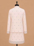 Men's Pink Kurta Pajama with Designer Embroidered Jacket | Premium Wedding & Festive Ethnic Wear