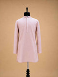 Men's Onion Pink Kurta Pajama with Floral Embroidered Nehru Jacket | Premium Ethnic Wear for Weddings & Festive Occasions
