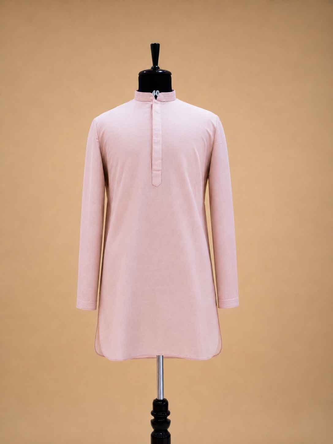 Men's Onion Pink Kurta Pajama with Floral Embroidered Nehru Jacket | Premium Ethnic Wear for Weddings & Festive Occasions
