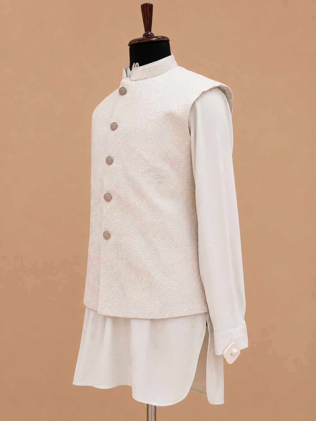Men's Sky Blue Kurta Pajama with Designer Nehru Jacket | Premium Festive & Wedding Ethnic Wear