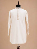 Men's Off-White Kurta Pajama with Embroidered Nehru Jacket | Premium Ethnic Wear for Weddings & Festive Occasions