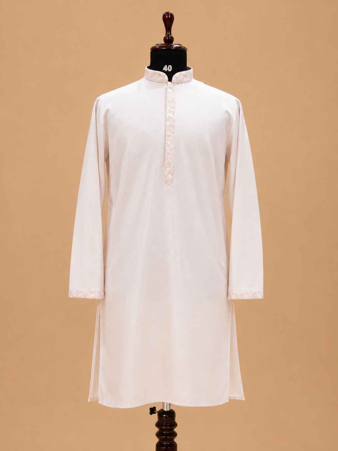 Men's Pink Kurta Pajama with Embroidered Nehru Jacket | Designer Festive & Wedding Ethnic Wear