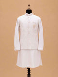 Men's Pink Kurta Pajama with Embroidered Nehru Jacket | Designer Festive & Wedding Ethnic Wear