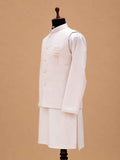 Men's Pink Kurta Pajama with Embroidered Nehru Jacket | Designer Festive & Wedding Ethnic Wear