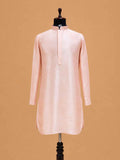 Men's Peach Kurta Pajama with Embroidered Nehru Jacket | Premium Wedding & Festive Ethnic Wear