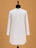 Men's Cream Kurta Pajama with Self-Textured Nehru Jacket | Premium Wedding & Festive Ethnic Wear