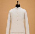 Men's Cream Kurta Pajama with Self-Textured Nehru Jacket | Premium Wedding & Festive Ethnic Wear