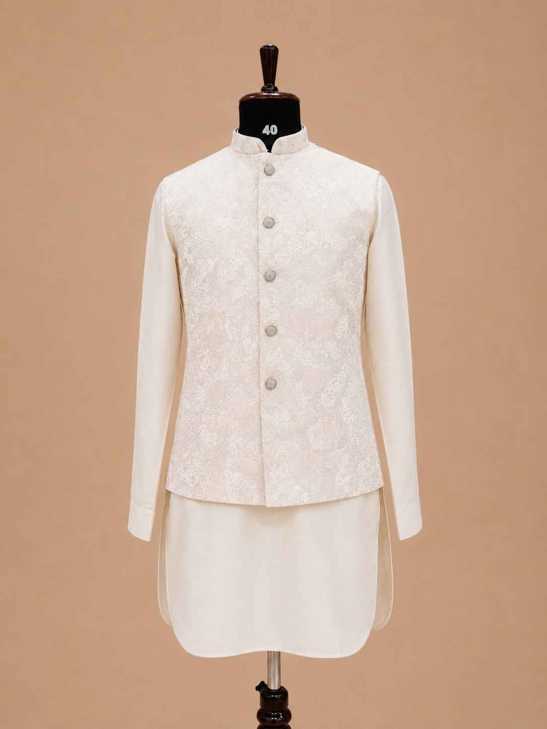 Men's Onion Kurta Pajama with Designer Nehru Jacket | Premium Wedding & Festive Ethnic Wear