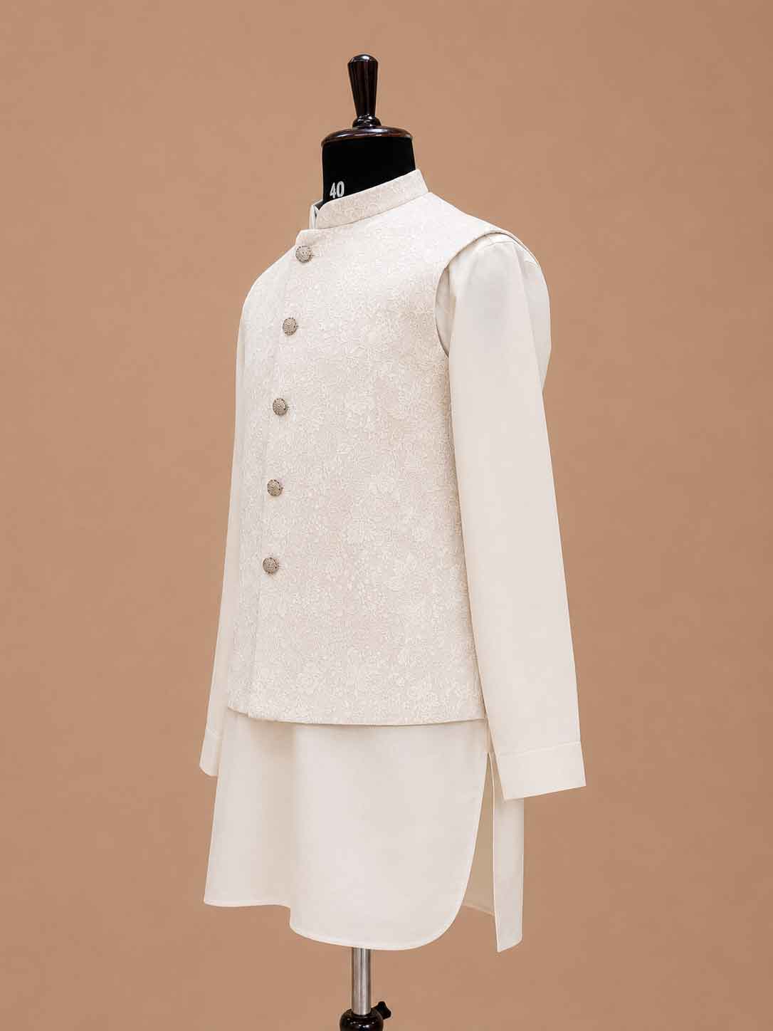 Men's Onion Kurta Pajama with Designer Nehru Jacket | Premium Wedding & Festive Ethnic Wear