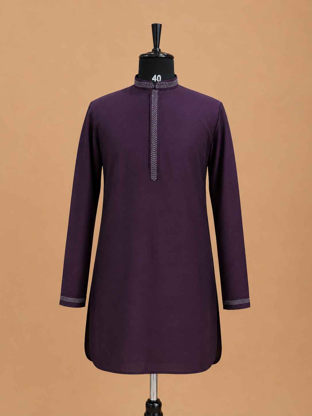 Men's Wine Kurta Pajama with Designer Jacquard Nehru Jacket | Premium Wedding & Festive Ethnic Wear