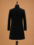 Men's Black Designer Sherwani | Premium Jacquard Wedding Sherwani for Groom & Festive Occasions