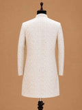 Men's Cream Floral Jacquard Sherwani | Premium Wedding Sherwani for Groom & Reception Wear