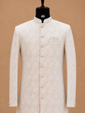 Men's Gold Designer Sherwani | Premium Jacquard Wedding Sherwani for Groom & Reception Wear