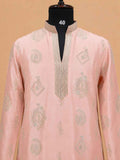 Men's Pink Embroidered Kurta Pajama | Premium Designer Ethnic Wear for Weddings & Festive Celebrations