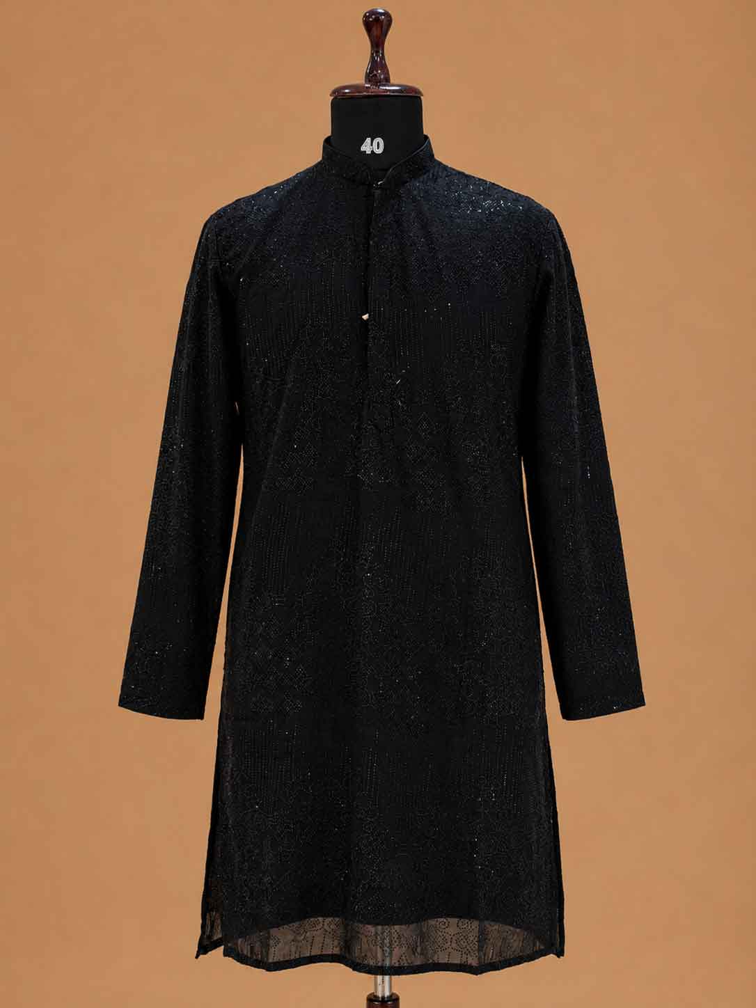 Men's Black Embroidered Kurta Set | Premium Designer Ethnic Wear for Wedding & Festive Occasions
