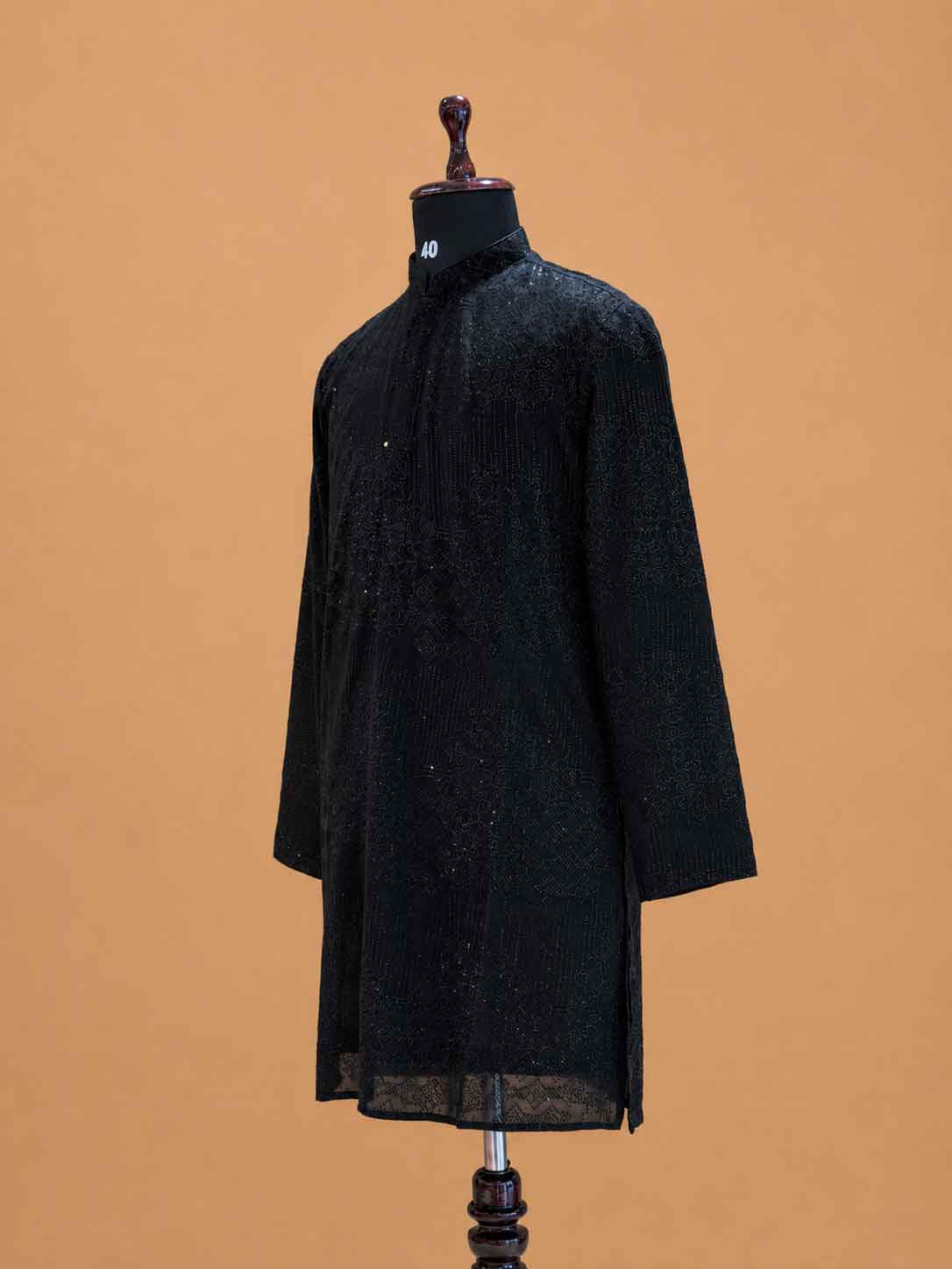 Men's Black Embroidered Kurta Set | Premium Designer Ethnic Wear for Wedding & Festive Occasions