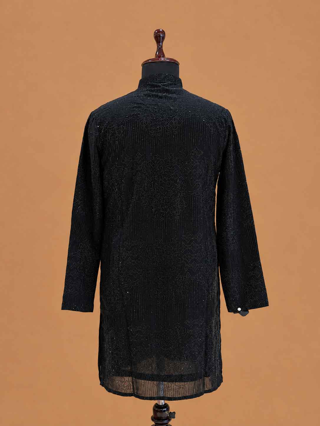 Men's Black Embroidered Kurta Set | Premium Designer Ethnic Wear for Wedding & Festive Occasions