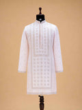 Men's Pink Embroidered Kurta Set | Premium Designer Ethnic Wear for Wedding, Festive & Traditional Occasions