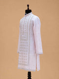 Men's Pink Embroidered Kurta Set | Premium Designer Ethnic Wear for Wedding, Festive & Traditional Occasions